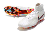 Nike Magista Obra II Elite DF FG Soccer Cleats White Metallic Black - TraShoes