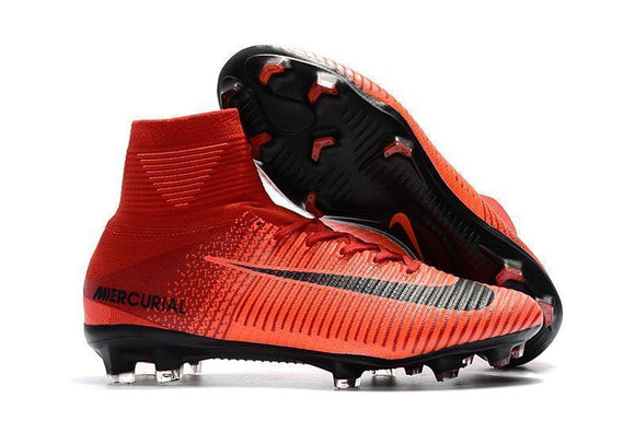 Nike Mercurial Superfly V FG Soccer Cleats Red Black - TraShoes