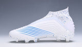 Adidas Predator 19.1 FG White Blue no Lace - TraShoes