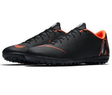 Nike Mercurial VaporX XII Academy Turf Soccer Cleats Black Orange - TraShoes