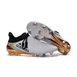 Adidas X 16+ Purechaos FG/AG Soccer Cleats White Gold Metallic Black - TraShoes
