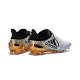 Adidas X 16+ Purechaos FG/AG Soccer Cleats White Gold Metallic Black - TraShoes
