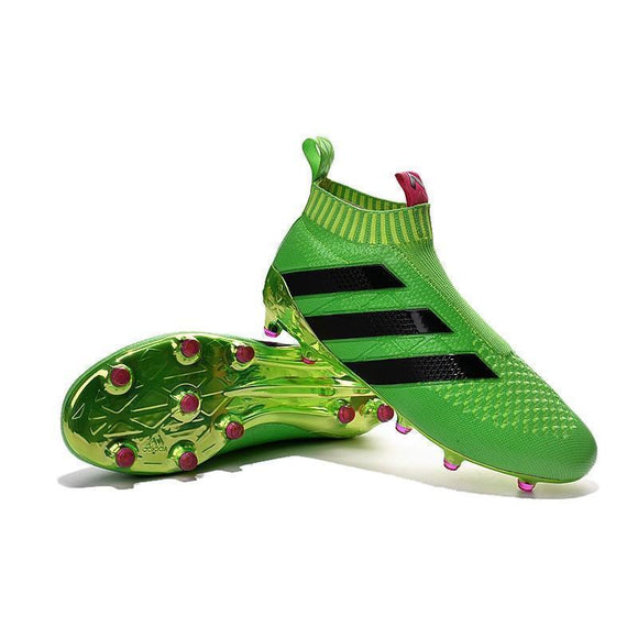 Adidas ACE 16+ Purecontrol FG/AG Soccer Cleats Solar Green Pink Black - TraShoes