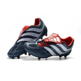 Adidas Predator Precision FG Soccer Cleats Navy White Red - TraShoes