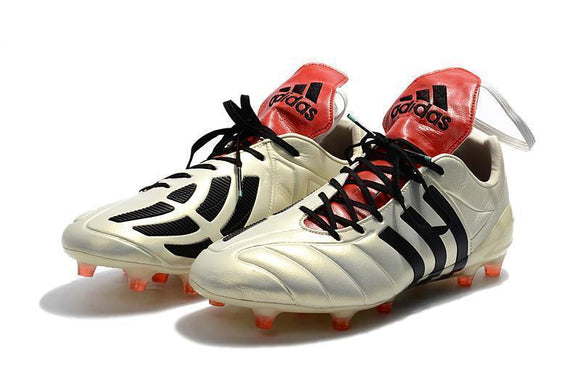 Adidas Predator Mania Champagne FG Soccer Cleats Off White Black Red - TraShoes