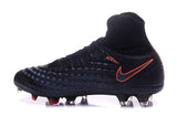 Nike Magista Obra II FG Football Shoes Black Total Crimson - TraShoes