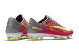 Nike Mercurial Vapor XI FG Soccer Cleats Red Grey Yellow White - TraShoes