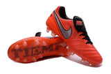 Nike Tiempo Legend VI FG Soccer Cleats Red Grey Black - TraShoes