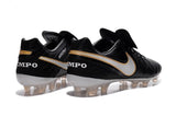 Nike Tiempo Legend VI FG Soccer Cleats Black White Gold - TraShoes