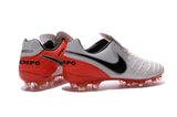 Nike Tiempo Legend VI FG Soccer Cleats White Red Black - TraShoes