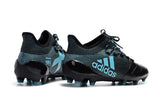 New Adidas X Series Leather FG Soccer Cleats Shoes Black Blue