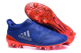 Adidas X 16+ Purechaos FG/AG Soccer Cleats All Blue Solar Red - TraShoes