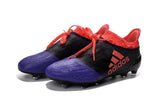 Adidas X 16+ Purechaos FG/AG Soccer Cleats Purple Black Solar Red - TraShoes