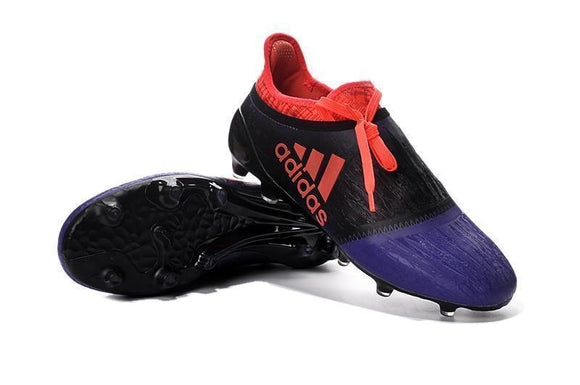 Adidas X 16+ Purechaos FG/AG Soccer Cleats Purple Black Solar Red - TraShoes