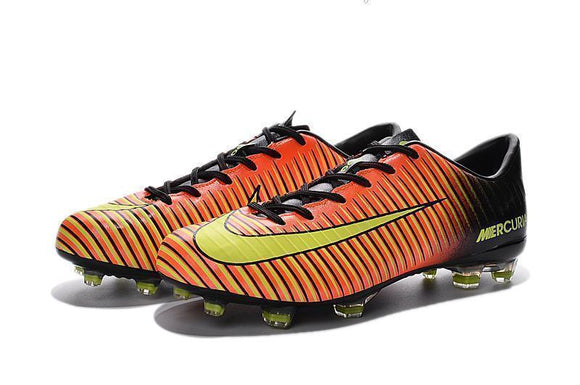 Nike Mercurial Vapor XI FG Soccer Cleats Orange Black Yellow - TraShoes