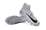 Nike Mercurial Superfly V AG Soccer Cleats White Black - TraShoes