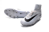 Nike Mercurial Superfly V AG Soccer Cleats White Black - TraShoes