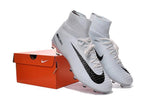 Nike Mercurial Superfly V AG Soccer Cleats White Black - TraShoes