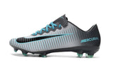 Nike Mercurial Vapor XI FG Soccer Cleats Grey Black Blue - TraShoes
