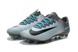 Nike Mercurial Vapor XI FG Soccer Cleats Grey Black Blue - TraShoes