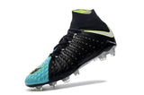 Nike Hypervenom Phantom III DF FG Soccer Cleats Black Turquoise Blue - TraShoes