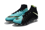 Nike Hypervenom Phantom III DF FG Soccer Cleats Black Turquoise Blue - TraShoes