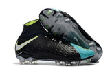 Nike Hypervenom Phantom III DF FG Soccer Cleats Black Turquoise Blue - TraShoes