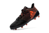 New Adidas X Series Leather FG Soccer Cleats Shoes Black Orange