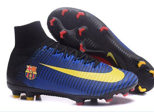 Nike Mercurial Superfly V FC Barcelona FG Soccer Cleats Blue Red Black - TraShoes