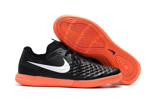 Nike MagistaX Finale II IC Soccer Shoes Black White Orange - TraShoes