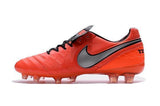 Nike Tiempo Legend VI FG Soccer Cleats Red Grey Black - TraShoes