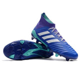 Adidas Predator 18.1 FG Soccer Cleats Purple Blue White turquoise - TraShoes