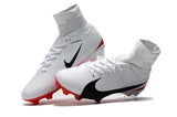 Nike Mercurial Superfly V FG Soccer Cleats White Red Black - TraShoes