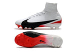 Nike Mercurial Superfly V FG Soccer Cleats White Red Black - TraShoes