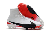 Nike Mercurial Superfly V FG Soccer Cleats White Red Black - TraShoes