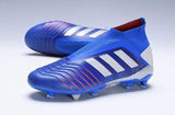 Adidas Predator 19.1 FG Blue Red Without Laces - TraShoes