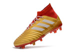 Adidas Predator 18.1 FG Soccer Cleats Golden Core White Red - TraShoes