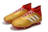 Adidas Predator 18.1 FG Soccer Cleats Golden Core White Red - TraShoes