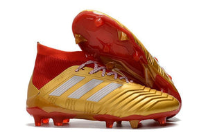 Adidas Predator 18.1 FG Soccer Cleats Golden Core White Red - TraShoes