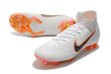 NIKE Mercurial Superfly VI 360 Elite FG White Orange - TraShoes
