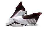 Adidas Predator 18+ FG Soccer Cleats White Gold Wine Red - TraShoes