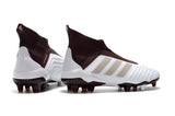 Adidas Predator 18+ FG Soccer Cleats White Gold Wine Red - TraShoes