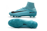 Nike Mercurial Superfly V FG Soccer Cleats Moon Blue Black - TraShoes