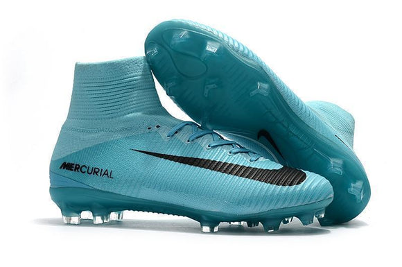 Nike Mercurial Superfly V FG Soccer Cleats Moon Blue Black - TraShoes