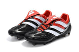 Adidas Predator Precision FG Soccer Cleats Black Red White - TraShoes