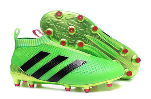 Adidas ACE 16+ Purecontrol FG/AG Soccer Cleats Solar Green Pink Black - TraShoes