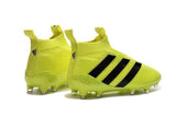 Adidas ACE 16+ Purecontrol FG/AG Soccer Cleats Solar Yellow Black - TraShoes