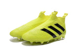 Adidas ACE 16+ Purecontrol FG/AG Soccer Cleats Solar Yellow Black - TraShoes