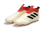 Adidas Ace 17+ Purecontrol FG Champagne Soccer Cleats White Red Black - TraShoes