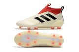 Adidas Ace 17+ Purecontrol FG Champagne Soccer Cleats White Red Black - TraShoes